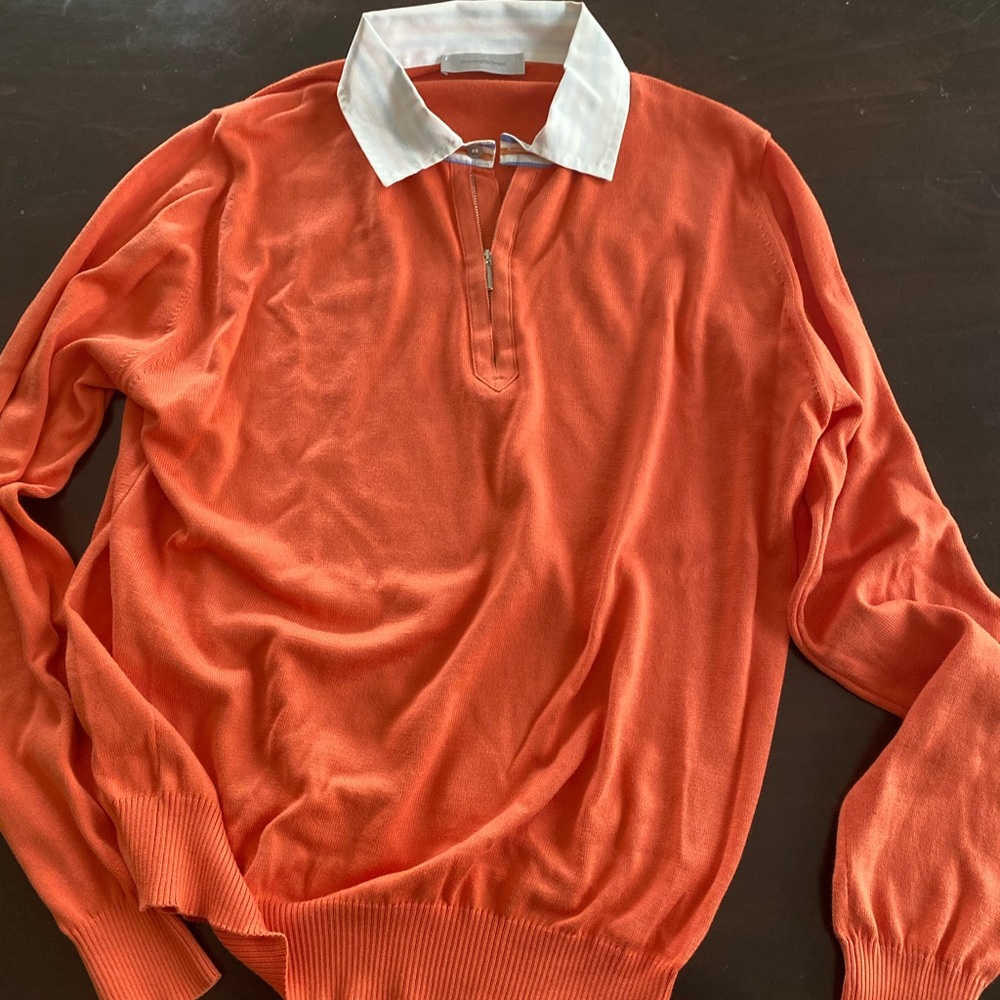 Men’s Ermenegildo Zegna cotton 1/4 zip sweater